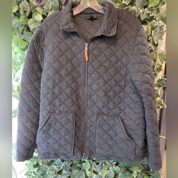 Banana Republic Mens Gray Quilted Full Zip Jacket - Picture 3 of 7